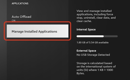 manage installed applications