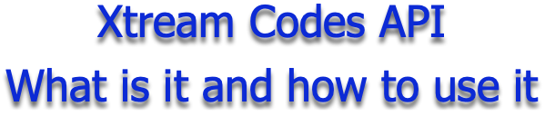 xtream codes api